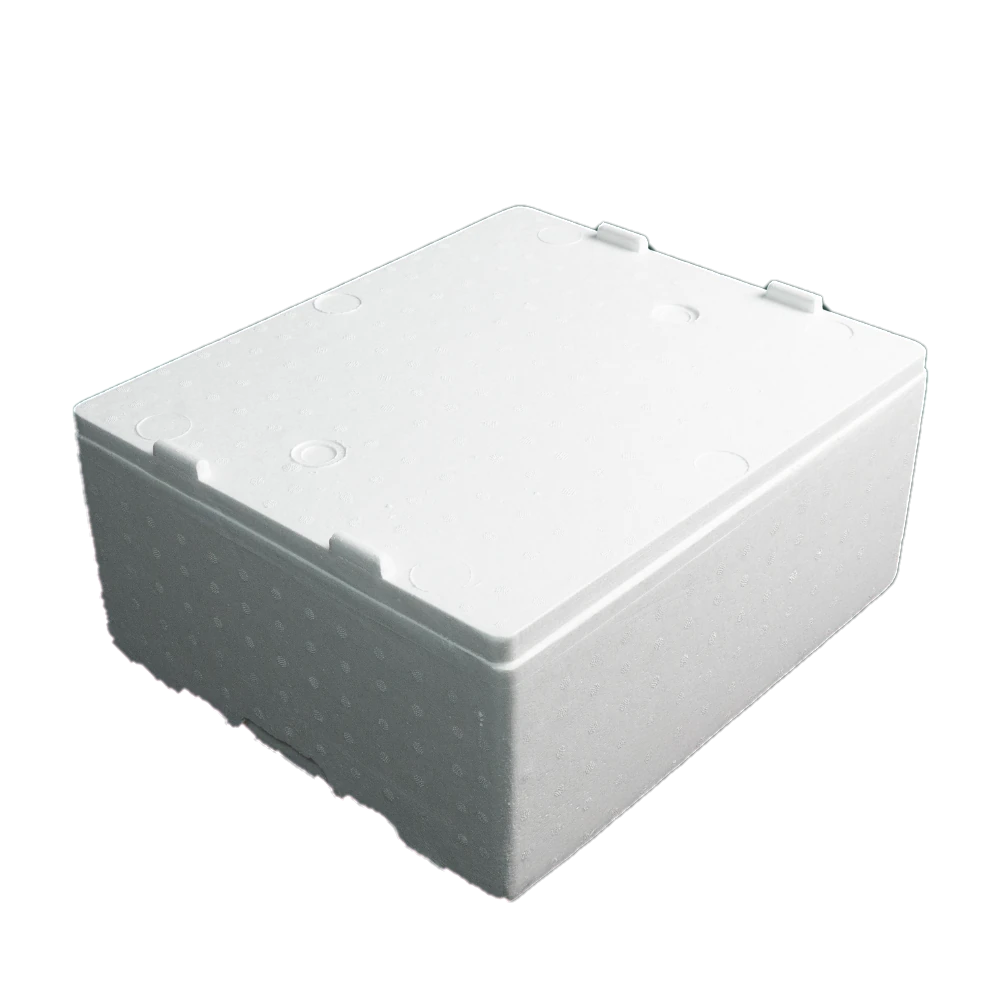 Caja 15 LB Durapor. Caja de EPS Durapor de 17.60 litros para despachos medianos de pescado y mariscos.