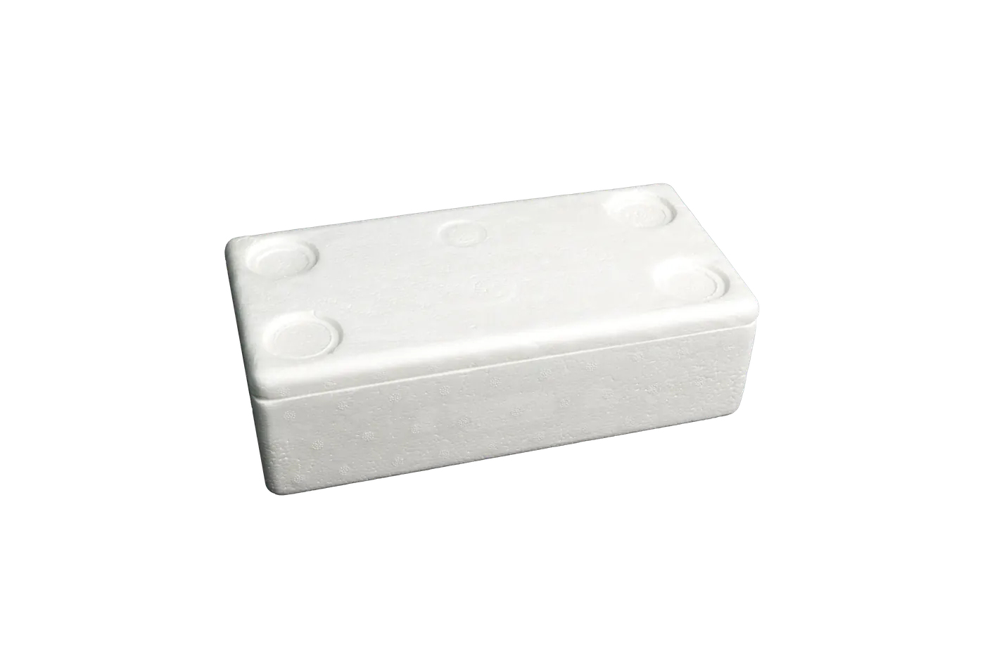 Caja 3 LB Durapor. Caja de foam Durapor de 2.10 litros para pedidos pequeños de camarón y mariscos con hielo.