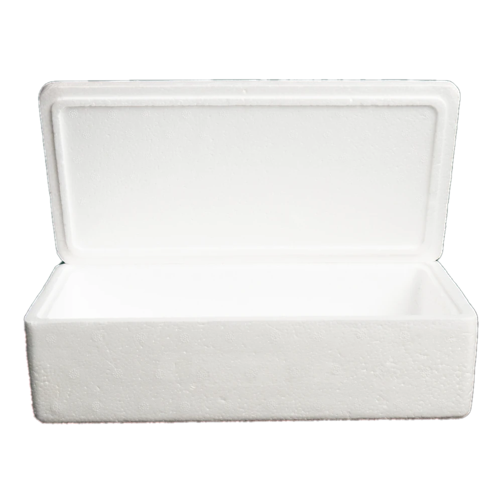 Caja térmica Durapor de 5 LB abierta vista de frente
