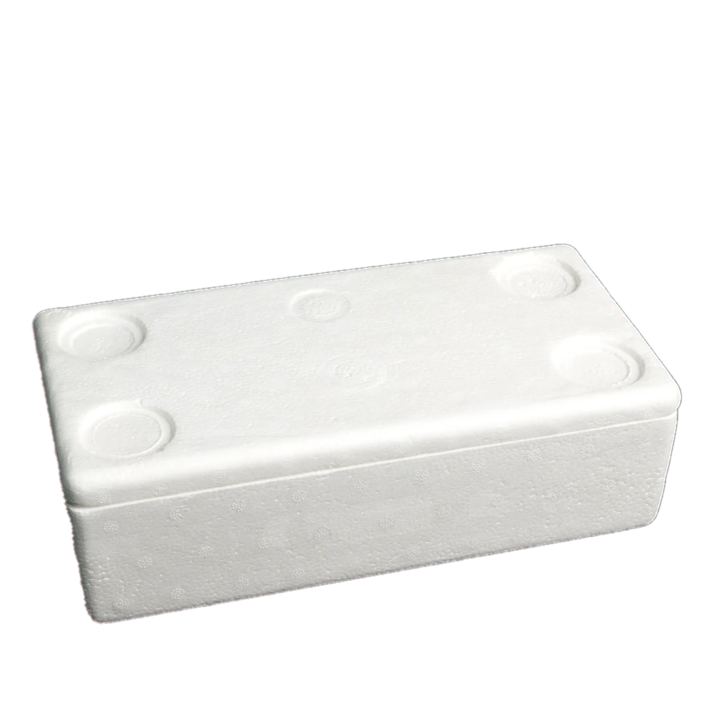 Caja térmica Durapor de 5 LB cerrada vista desde arriba